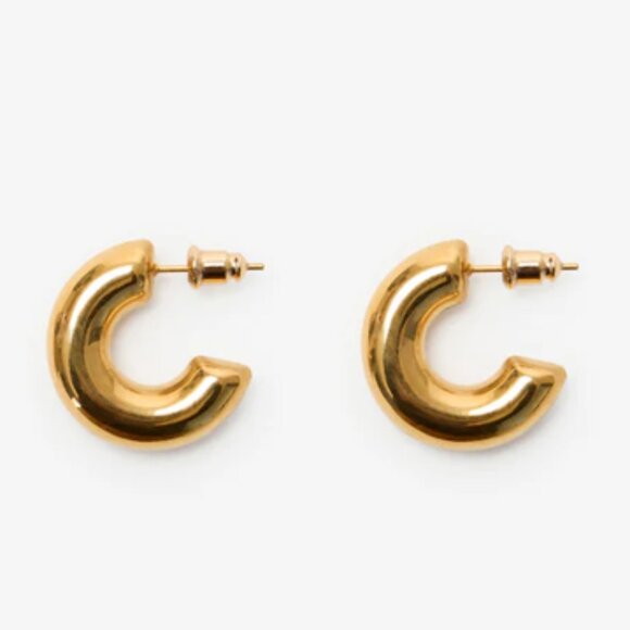 Marcella NYC Yona Gold Hoops - Picture 9 of 10